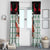 Kuwait Christmas Window Curtain with Santa Taking Selfie Kuwait Towers Reindeer and Snowflake - Wonder Print Shop
