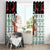 Kuwait Christmas Window Curtain with Santa Taking Selfie Kuwait Towers Reindeer and Snowflake - Wonder Print Shop