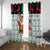 Kuwait Christmas Window Curtain with Santa Taking Selfie Kuwait Towers Reindeer and Snowflake - Wonder Print Shop