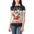 Kuwait Christmas Women Polo Shirt with Santa Taking Selfie Kuwait Towers Reindeer and Snowflake - Wonder Print Shop