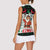 Kuwait Christmas Women Sleeveless Polo Shirt with Santa Taking Selfie Kuwait Towers Reindeer and Snowflake - Wonder Print Shop
