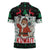 Kuwait Christmas Zipper Polo Shirt with Santa Taking Selfie Kuwait Towers Reindeer and Snowflake - Wonder Print Shop