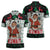 Kuwait Christmas Zipper Polo Shirt with Santa Taking Selfie Kuwait Towers Reindeer and Snowflake - Wonder Print Shop