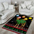 Kuwait Christmas Area Rug with Camel in Festive Ornaments Snowflakes and Green Red - Wonder Print Shop