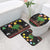 Kuwait Christmas Bathroom Set with Camel in Festive Ornaments Snowflakes and Green Red - Wonder Print Shop