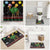 Kuwait Christmas Bathroom Set with Camel in Festive Ornaments Snowflakes and Green Red - Wonder Print Shop