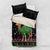 Kuwait Christmas Bedding Set with Camel in Festive Ornaments Snowflakes and Green Red - Wonder Print Shop