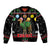 Kuwait Christmas Bomber Jacket with Camel in Festive Ornaments Snowflakes and Green Red - Wonder Print Shop