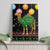 Kuwait Christmas Canvas Wall Art with Camel in Festive Ornaments Snowflakes and Green Red - Wonder Print Shop