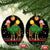 Kuwait Christmas Ceramic Ornament with Camel in Festive Ornaments Snowflakes and Green Red - Wonder Print Shop
