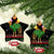 Kuwait Christmas Ceramic Ornament with Camel in Festive Ornaments Snowflakes and Green Red - Wonder Print Shop