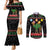 Kuwait Christmas Couples Matching Mermaid Dress and Long Sleeve Button Shirt with Camel in Festive Ornaments Snowflakes and Green Red - Wonder Print Shop