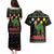 Kuwait Christmas Couples Matching Puletasi and Hawaiian Shirt with Camel in Festive Ornaments Snowflakes and Green Red - Wonder Print Shop