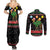Kuwait Christmas Couples Matching Summer Maxi Dress and Long Sleeve Button Shirt with Camel in Festive Ornaments Snowflakes and Green Red - Wonder Print Shop