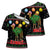 Kuwait Christmas Cross Shoulder Shirt with Camel in Festive Ornaments Snowflakes and Green Red - Wonder Print Shop