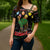 Kuwait Christmas Cross Shoulder Shirt with Camel in Festive Ornaments Snowflakes and Green Red - Wonder Print Shop