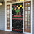 Kuwait Christmas Door Cover with Camel in Festive Ornaments Snowflakes and Green Red - Wonder Print Shop