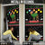 Kuwait Christmas Door Cover with Camel in Festive Ornaments Snowflakes and Green Red - Wonder Print Shop
