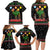 Kuwait Christmas Family Matching Long Sleeve Bodycon Dress and Hawaiian Shirt with Camel in Festive Ornaments Snowflakes and Green Red - Wonder Print Shop