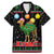 Kuwait Christmas Family Matching Mermaid Dress and Hawaiian Shirt with Camel in Festive Ornaments Snowflakes and Green Red - Wonder Print Shop