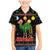 Kuwait Christmas Family Matching Mermaid Dress and Hawaiian Shirt with Camel in Festive Ornaments Snowflakes and Green Red - Wonder Print Shop