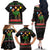 Kuwait Christmas Family Matching Off The Shoulder Long Sleeve Dress and Hawaiian Shirt with Camel in Festive Ornaments Snowflakes and Green Red - Wonder Print Shop