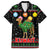 Kuwait Christmas Family Matching Off The Shoulder Long Sleeve Dress and Hawaiian Shirt with Camel in Festive Ornaments Snowflakes and Green Red - Wonder Print Shop