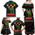 Kuwait Christmas Family Matching Off Shoulder Maxi Dress and Hawaiian Shirt with Camel in Festive Ornaments Snowflakes and Green Red - Wonder Print Shop