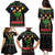 Kuwait Christmas Family Matching Puletasi and Hawaiian Shirt with Camel in Festive Ornaments Snowflakes and Green Red - Wonder Print Shop