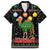 Kuwait Christmas Family Matching Puletasi and Hawaiian Shirt with Camel in Festive Ornaments Snowflakes and Green Red - Wonder Print Shop