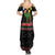 Kuwait Christmas Family Matching Summer Maxi Dress and Hawaiian Shirt with Camel in Festive Ornaments Snowflakes and Green Red - Wonder Print Shop
