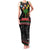 Kuwait Christmas Family Matching Tank Maxi Dress and Hawaiian Shirt with Camel in Festive Ornaments Snowflakes and Green Red - Wonder Print Shop