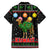 Kuwait Christmas Hawaiian Shirt with Camel in Festive Ornaments Snowflakes and Green Red - Wonder Print Shop