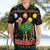 Kuwait Christmas Hawaiian Shirt with Camel in Festive Ornaments Snowflakes and Green Red - Wonder Print Shop