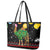 Kuwait Christmas Leather Tote Bag with Camel in Festive Ornaments Snowflakes and Green Red - Wonder Print Shop