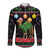 Kuwait Christmas Long Sleeve Button Shirt with Camel in Festive Ornaments Snowflakes and Green Red - Wonder Print Shop