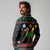 Kuwait Christmas Long Sleeve Polo Shirt with Camel in Festive Ornaments Snowflakes and Green Red - Wonder Print Shop