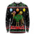 Kuwait Christmas Long Sleeve Shirt with Camel in Festive Ornaments Snowflakes and Green Red - Wonder Print Shop