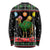 Kuwait Christmas Long Sleeve Shirt with Camel in Festive Ornaments Snowflakes and Green Red - Wonder Print Shop