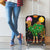 Kuwait Christmas Luggage Cover with Camel in Festive Ornaments Snowflakes and Green Red - Wonder Print Shop