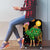 Kuwait Christmas Luggage Cover with Camel in Festive Ornaments Snowflakes and Green Red - Wonder Print Shop