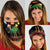 Kuwait Christmas Neck Gaiter with Camel in Festive Ornaments Snowflakes and Green Red - Wonder Print Shop