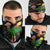 Kuwait Christmas Neck Gaiter with Camel in Festive Ornaments Snowflakes and Green Red - Wonder Print Shop