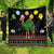 Kuwait Christmas Quilt with Camel in Festive Ornaments Snowflakes and Green Red - Wonder Print Shop