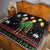 Kuwait Christmas Quilt with Camel in Festive Ornaments Snowflakes and Green Red - Wonder Print Shop