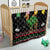 Kuwait Christmas Quilt with Camel in Festive Ornaments Snowflakes and Green Red - Wonder Print Shop