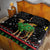 Kuwait Christmas Quilt Bed Set with Camel in Festive Ornaments Snowflakes and Green Red - Wonder Print Shop