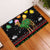 Kuwait Christmas Rubber Doormat with Camel in Festive Ornaments Snowflakes and Green Red - Wonder Print Shop
