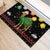 Kuwait Christmas Rubber Doormat with Camel in Festive Ornaments Snowflakes and Green Red - Wonder Print Shop