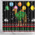 Kuwait Christmas Shower Curtain with Camel in Festive Ornaments Snowflakes and Green Red - Wonder Print Shop